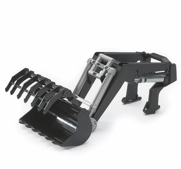 BRUDER Frontlader (03333) für Traktoren der Serie 03000 – Anbaugerät mit Greifer