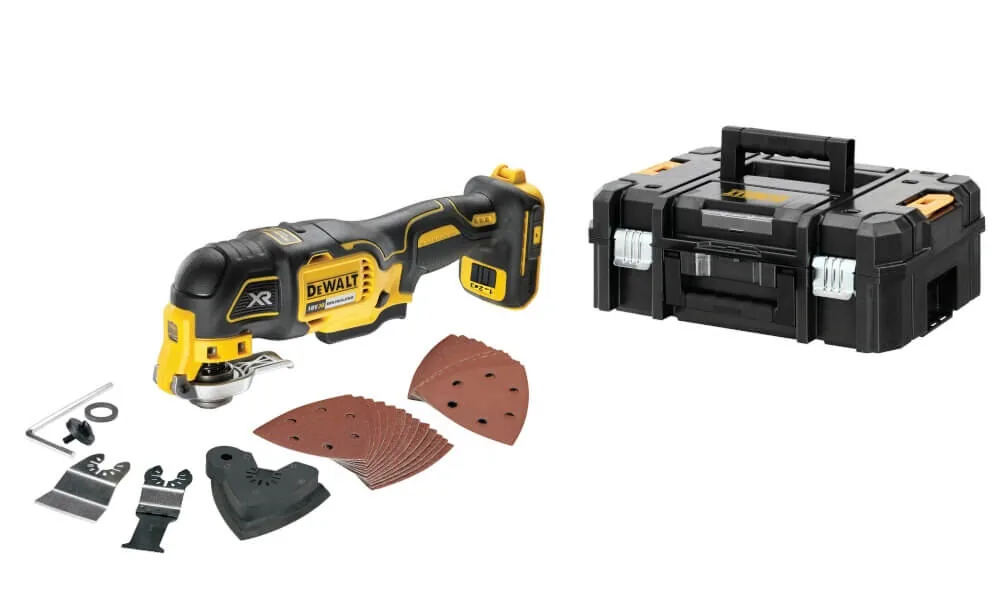 DeWalt DCS356 18V XR bürstenloses Akku-Multitool mit Zubehör und TSTAK-Koffer