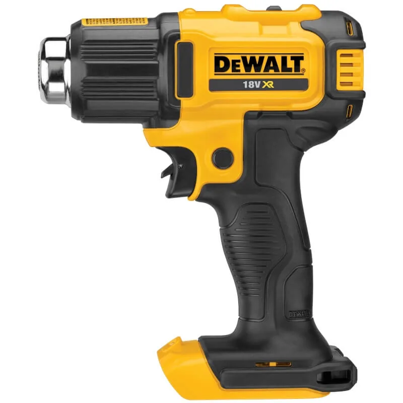 DeWalt DCE530N 18V XR Akku-Heißluftpistole, Seitenansicht freigestellt