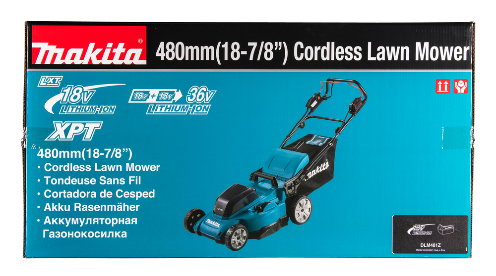 Makita DLM481Z Akku-Rasenmäher – Leistungsstark und leise für mittelgroße Rasenflächen