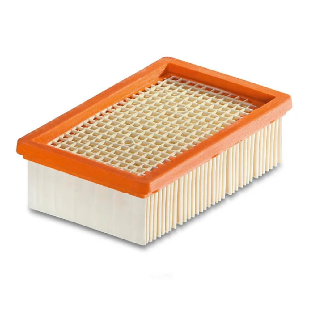 Kärcher Flachfaltenfilter KFI 4410 mit orangefarbenem Rahmen für WD-Sauger