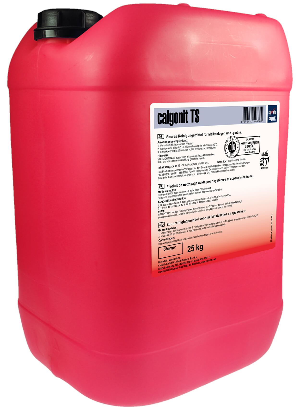 Calgonit TS 25 kg – Original saurer CIP-Reiniger gegen Milchstein & Kalk für Melk­anlagen
