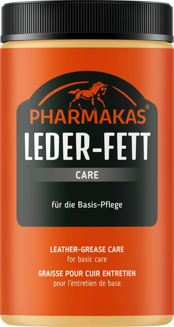 Pharmakas Leder-Fett in der orangefarbenen Dose, 1000 ml
