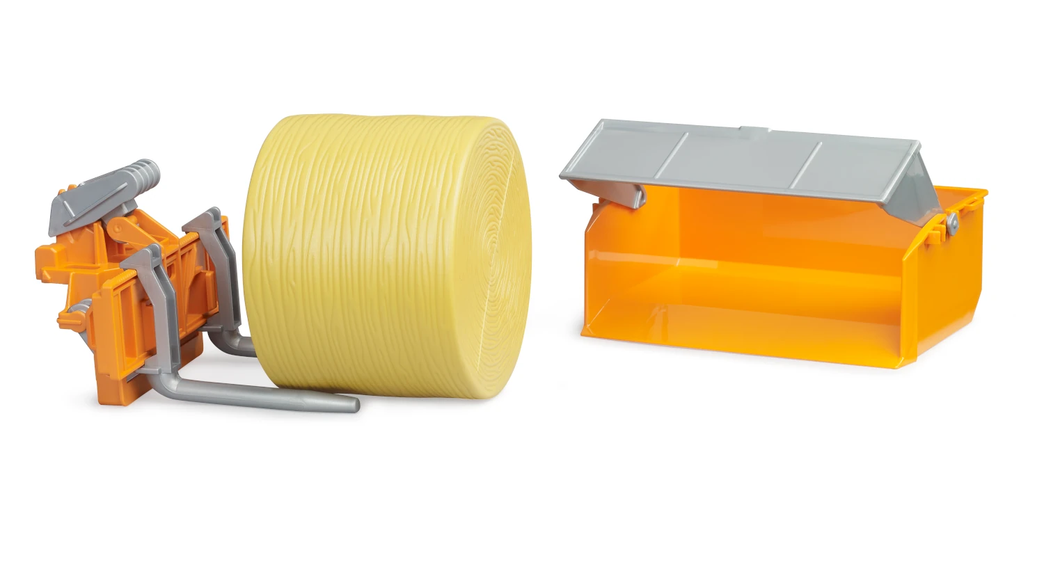 Bruder 02353 Zubehör mit Ladekasten, Gabel und Ballen, andere Ansicht