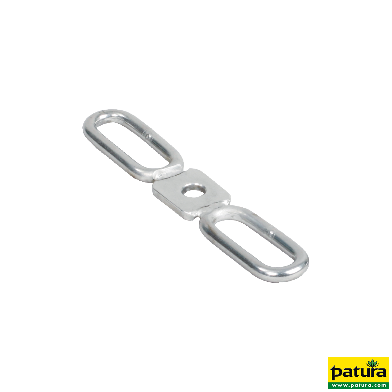 Patura Einhängelaschen 2-fach aus Edelstahl für T-Pfosten Isolatoren mit Stift 3 Stück Packung