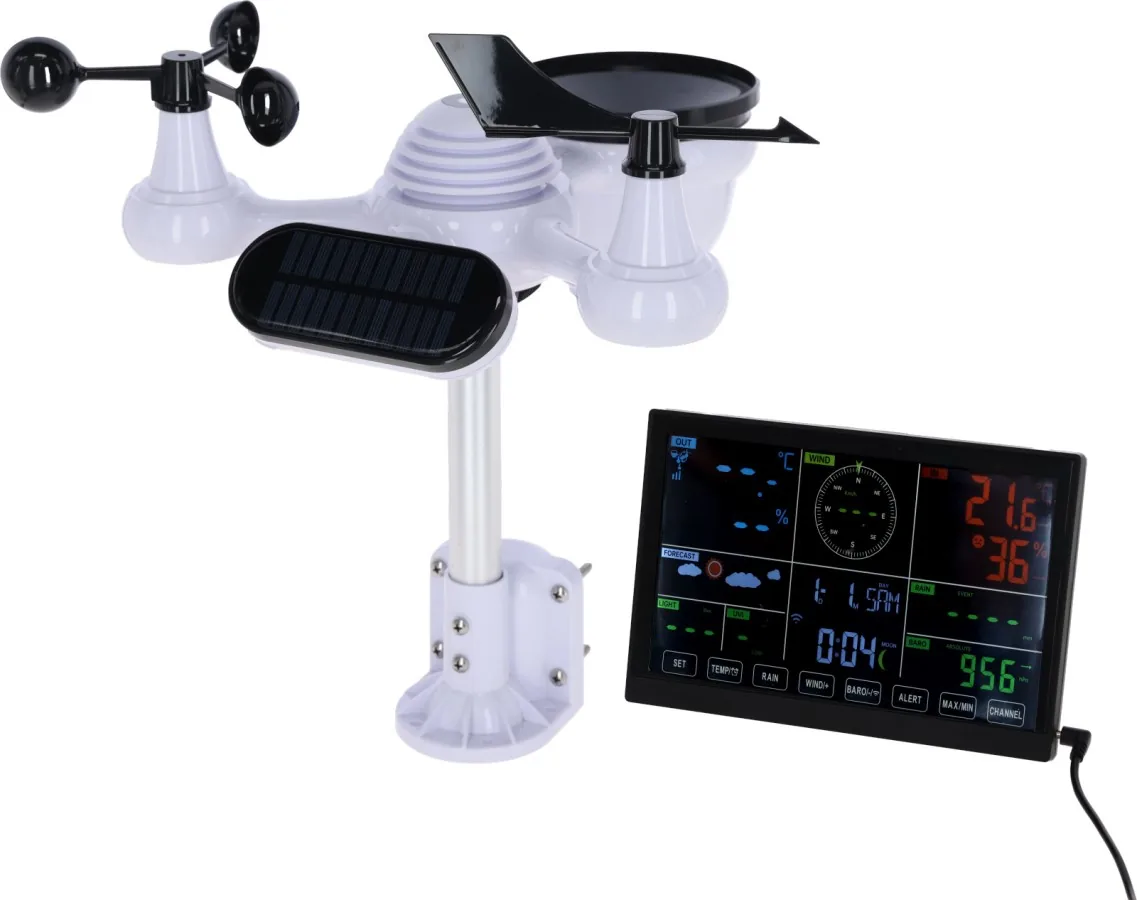 Kerbl 291394 Digitale Wetterstation 7-in-1, Außensensor und Farbdisplay, Produktgruppe