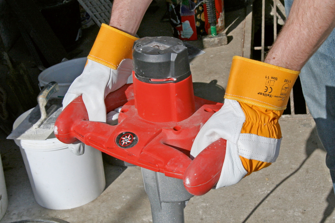 Kerbl Rindslederhandschuh Yelltor Größe 10 - Robustes und ergonomisches Arbeitsleder für Landwirte