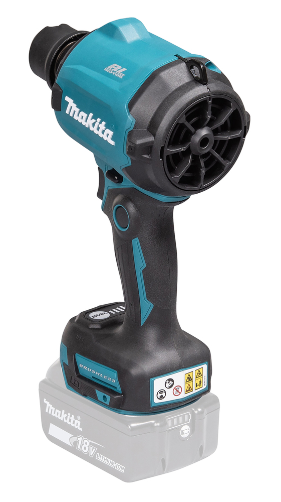 Akku-Gebläse 18V • 0-1, 1 m3/min • 0-200 m/s • 297 mbar Akku-Gebläse 18V • 0-1, 1 m3/min • 0-200 m/s • 297 mbar