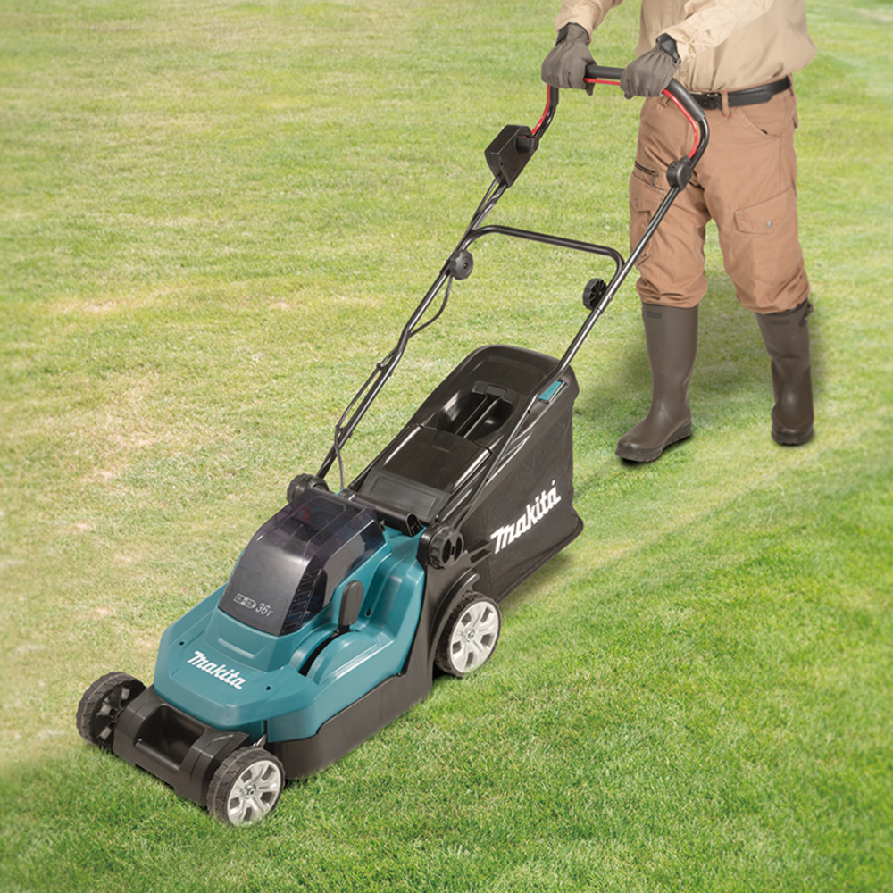 Makita DLM382Z Akku-Rasenmäher – Effizientes Mähen für kleine bis mittlere Rasenflächen