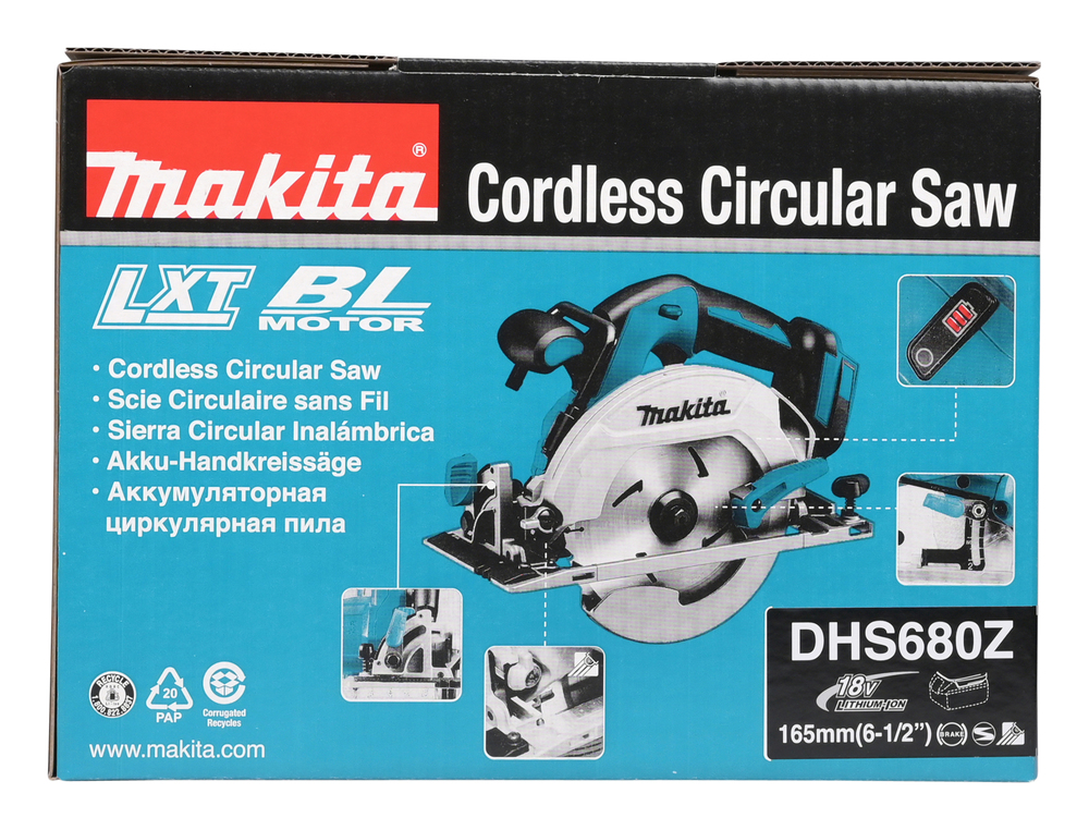 Makita DHS680Z – Kompakte 18V Akku-Handkreissäge mit bürstenlosem Motor
