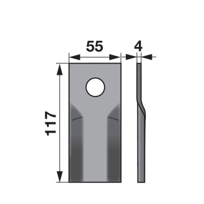 Original Krone Rotorklinge 4x55x117mm | 001398003 Messer für Ladewagen & Erntetechnik