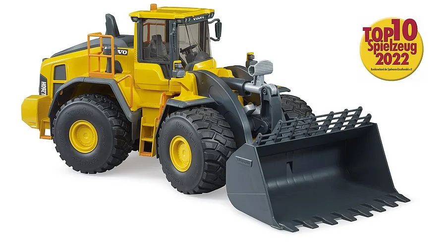 Bruder Volvo L260H Radlader in Gelb mit Frontschaufel, Baustellenfahrzeug im Maßstab 1:16
