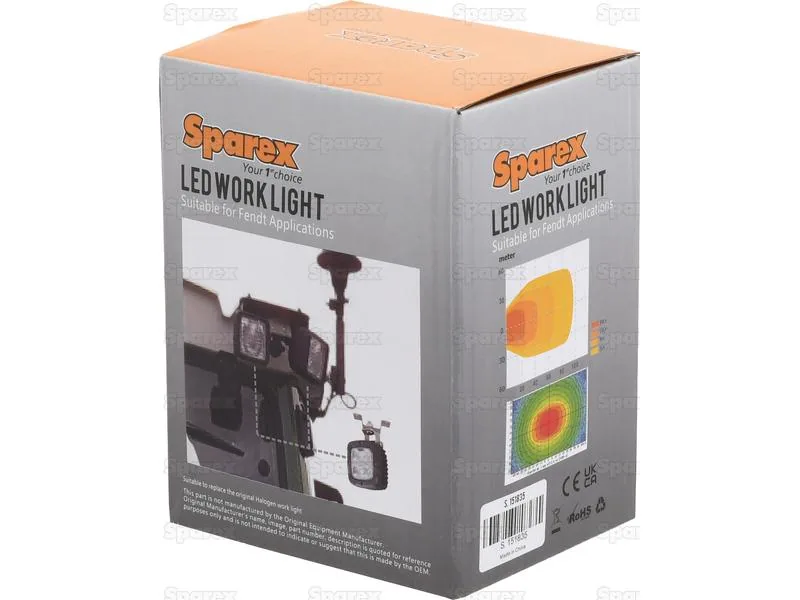 Verpackung des Sparex S.151835 mit Abstrahldiagramm