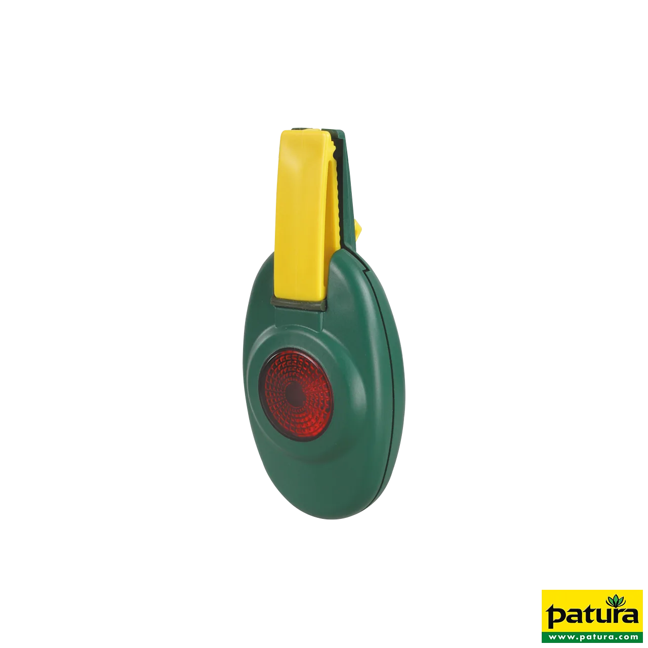 Patura Zaun-Alarm 150401 in Grün mit sichtbarem Blitz, batteriebetrieben für Draht, Litze und Seil