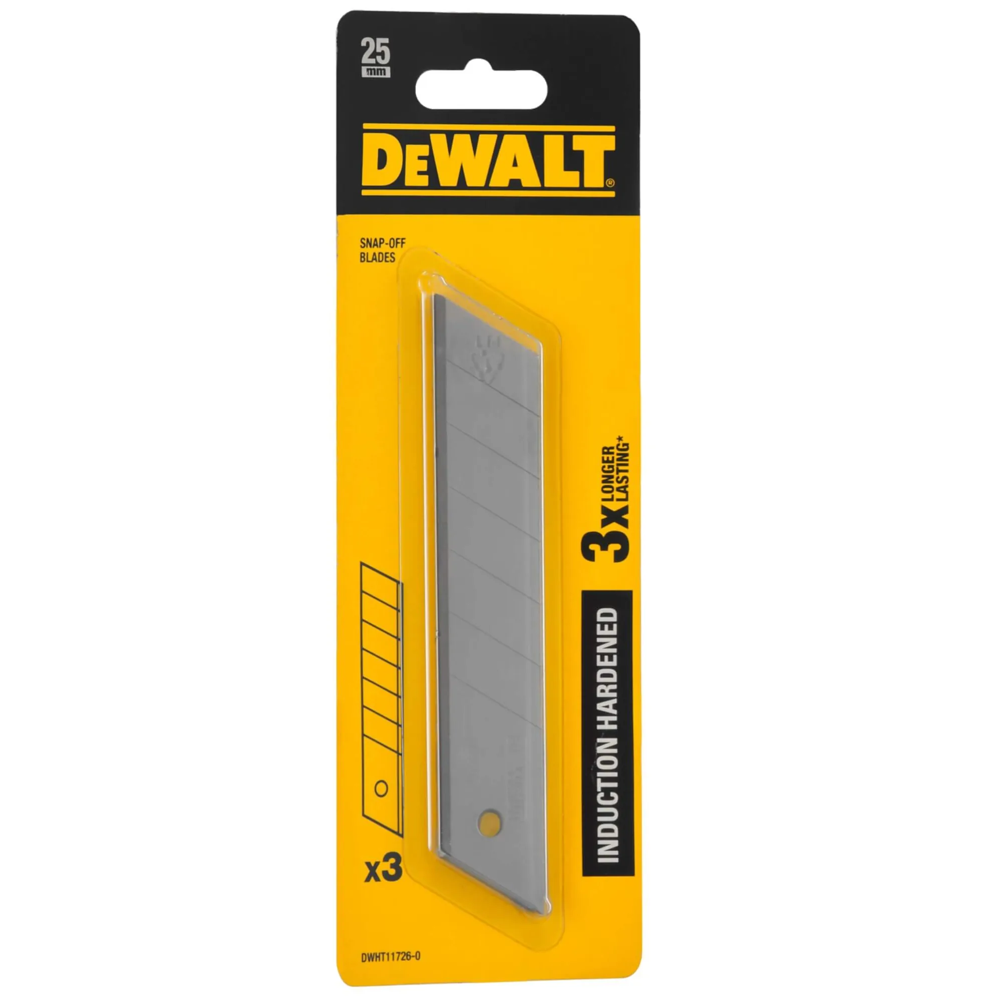 DeWalt DWHT11726-0 25-mm-Abbrechklingen, Verpackung (3 Stück, induktionsgehärtet)