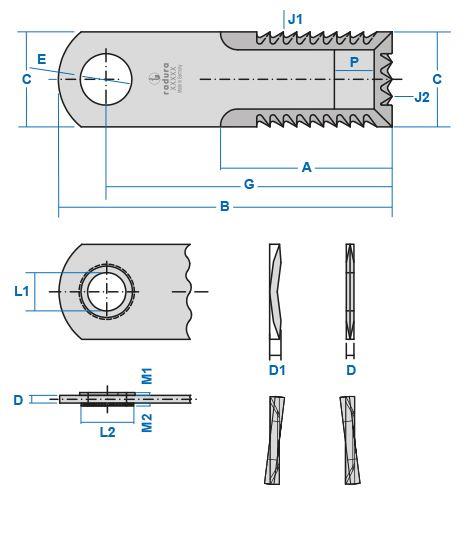 Original Krone Messer PreChop 173LG (270016402) - Häckselmesser für BiG Pack