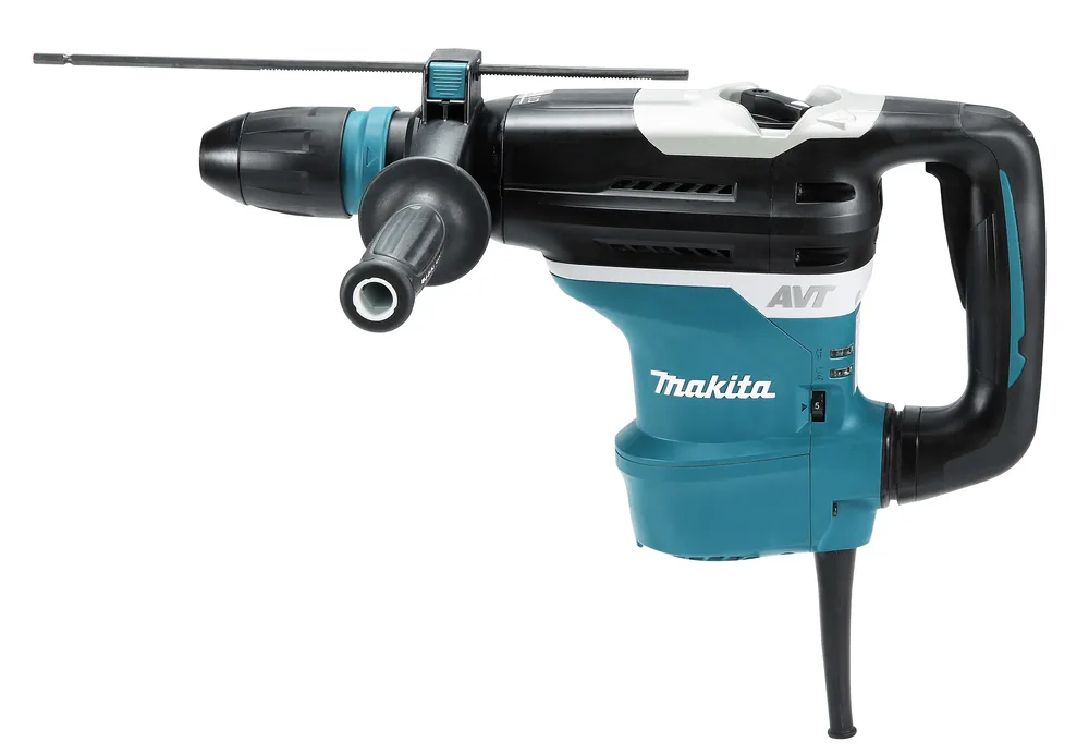 Makita HR4013C Kombihammer mit eingesetztem Bohrer in der Produktansicht