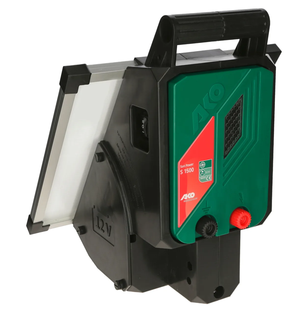 AKO Sun Power S 1500 Solar-Weidezaungerät in Grün-Schwarz
