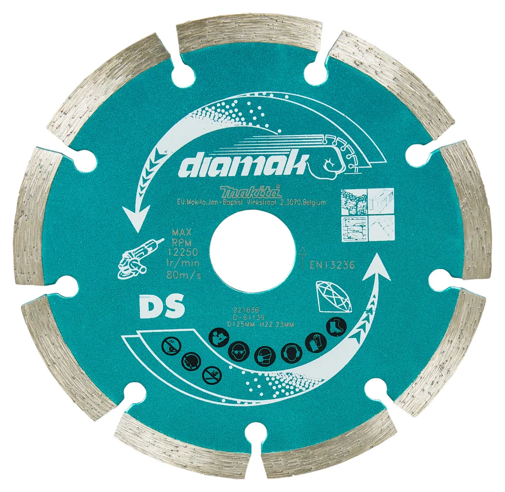 Makita DIAMAK DS Diamanttrennscheibe 125 mm in Türkis für Stein und Beton