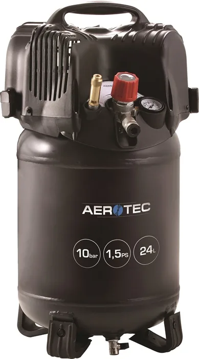 Aerotec 200-24 ECO ölfreier Druckluftkompressor mit stehendem 24-Liter-Kessel, 10 bar