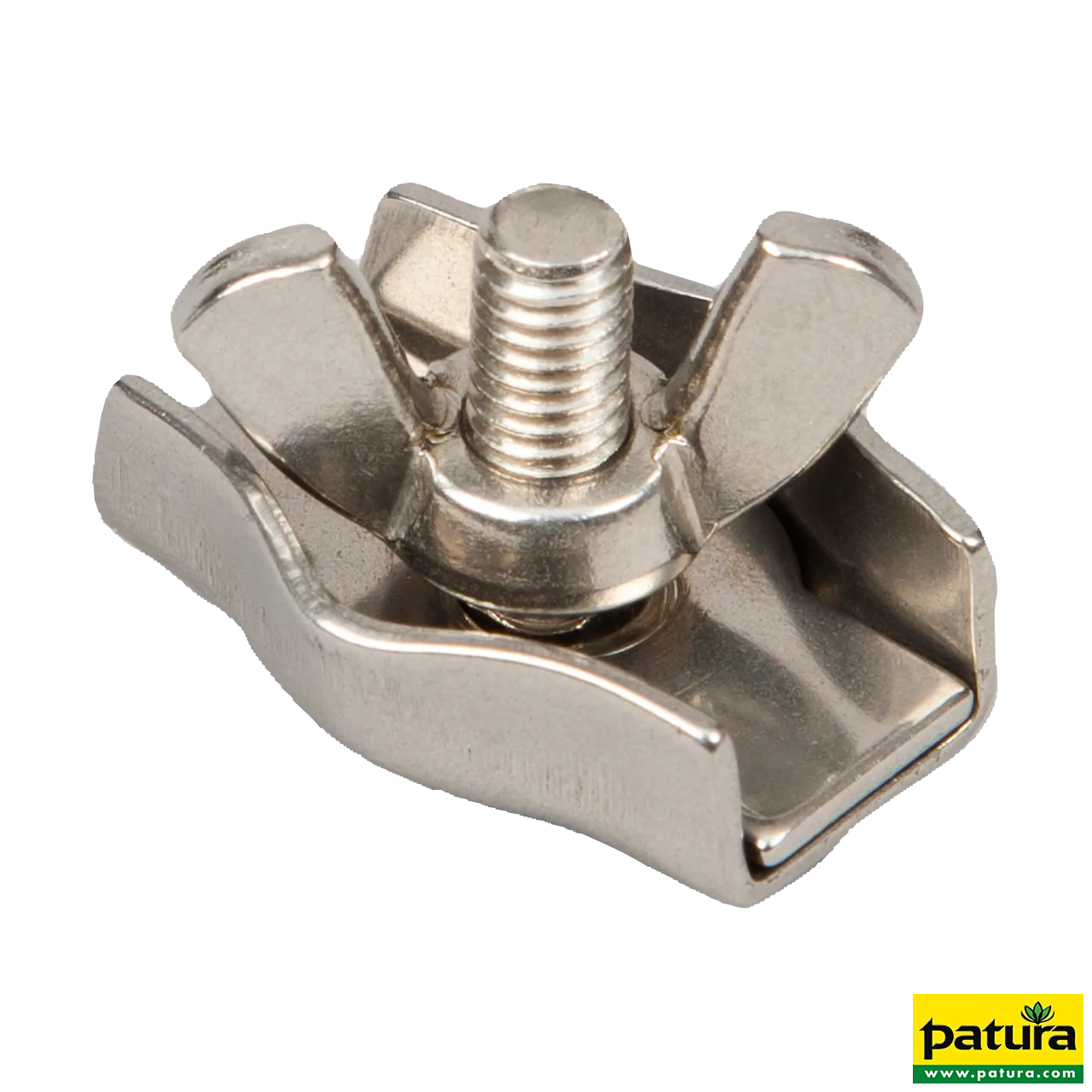 Patura Seilklemme aus Edelstahl mit Flügelmutter für Seile bis 6 mm