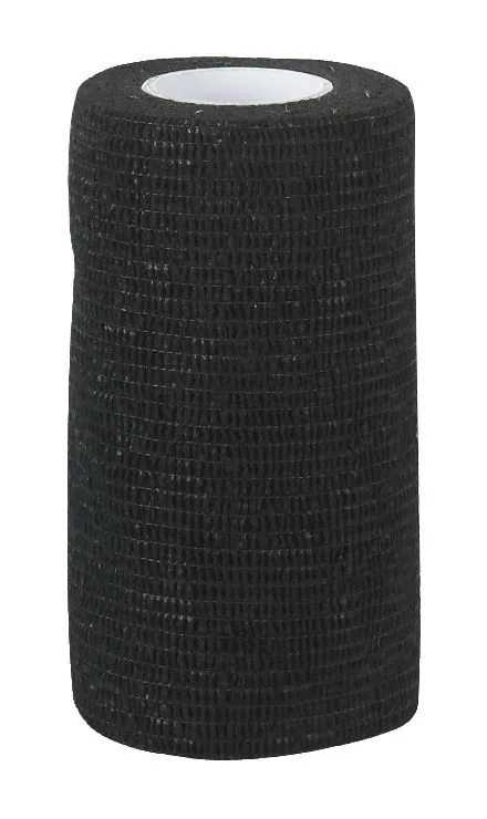 Kerbl EquiLastic selbsthaftende Bandage in Schwarz, Rolle 10 cm breit