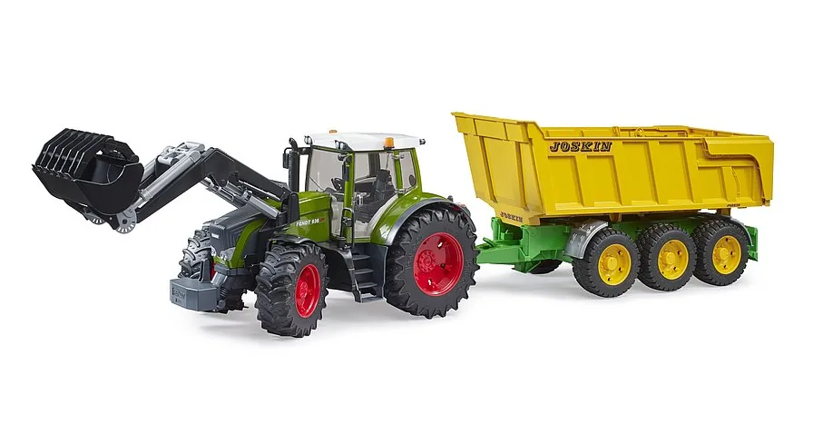 Bruder Joskin Wannenkipper im Gespann angehängt an einen Fendt Großtraktor