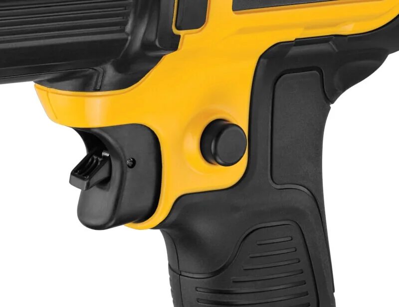 DeWalt DCE530N Akku-Heißluftpistole, Detail von Abzug und Schalter