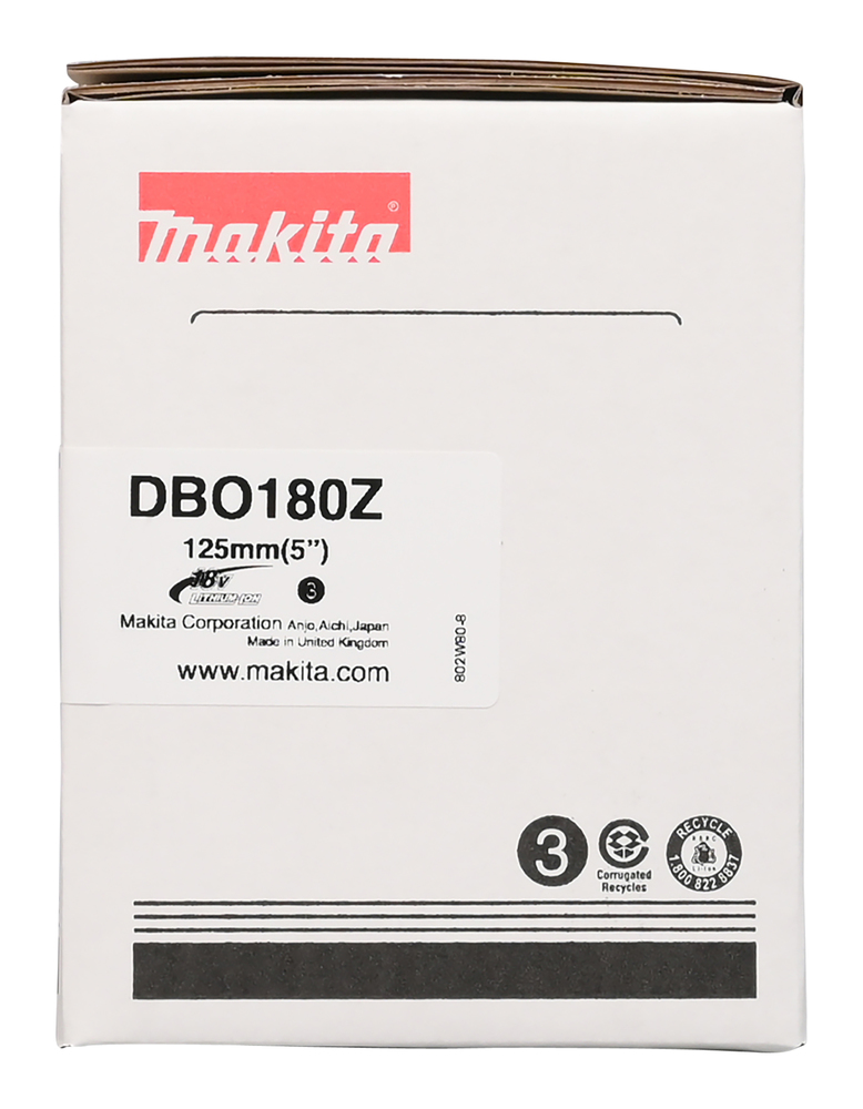 Makita DBO180Z Akku-Exzenterschleifer – Kompakte Leistung für präzises Schleifen