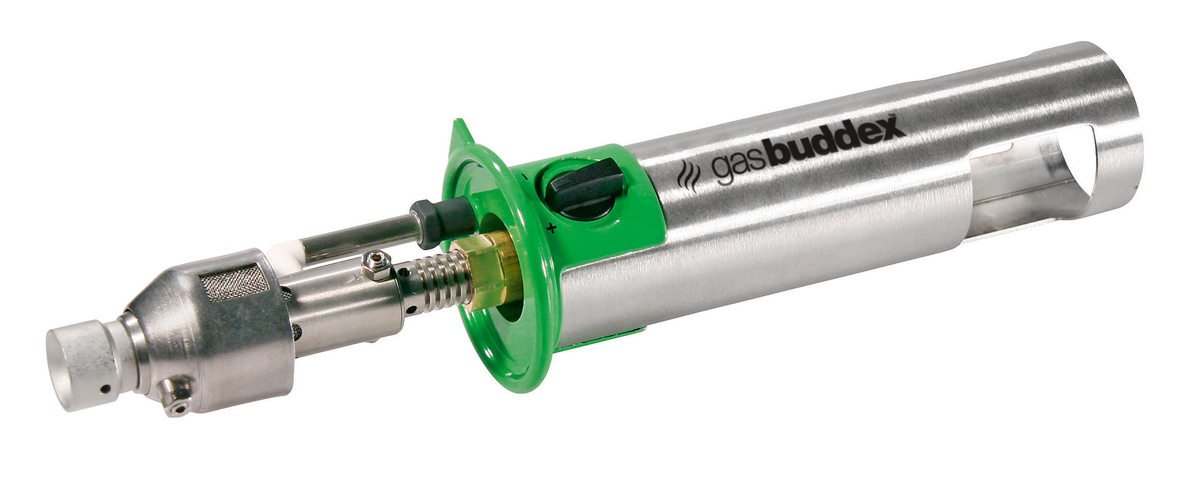 Kerbl GasBuddex,Tierschonender Jungtier-Enthorner mit 20mm-Kopf,2 Gas-Kartuschen und Ersatzdüse.