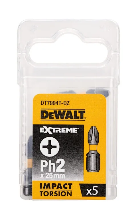 DeWalt DT7994T Impact Torsion Schrauberbits Ph2 x 25 mm im 5er-Pack