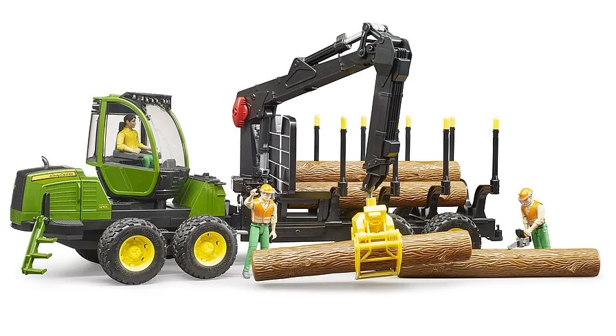 Bruder John Deere 8120 Forstanhänger im Gespann mit einem Bruder Traktor (nicht im Lieferumfang)