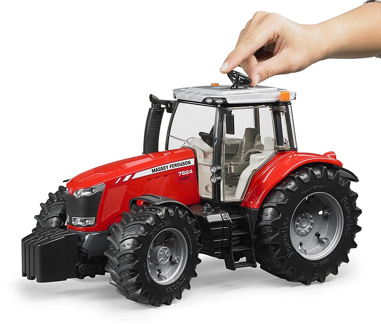 BRUDER Massey Ferguson 7624 Traktor – Robustes und realistisches Spielzeug für Kinder ab 3 Jahren