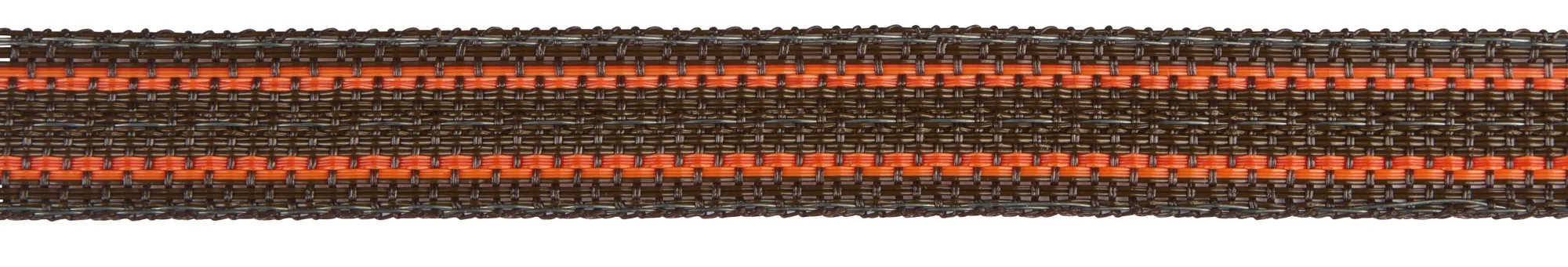 Kerbl Weidezaunband TriCond 20 mm, braun-orange gestreift, Nahaufnahme