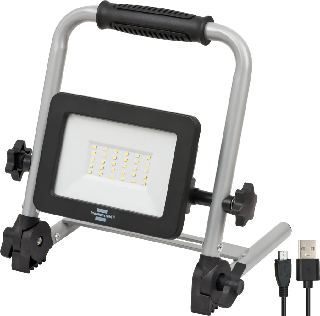 Brennenstuhl EL 2000 MA Akku-LED-Baustrahler 20 W mit klappbarem Standfuß