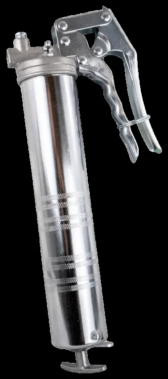 Göbel Einhand-Fettpresse 70388 aus Metall mit Hebelgriff und Schlauch