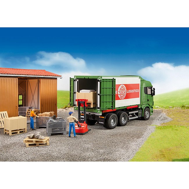 BRUDER Logistik-Set – 14-teiliges Zubehör für realistische Lagerszenarien ab 3 Jahren