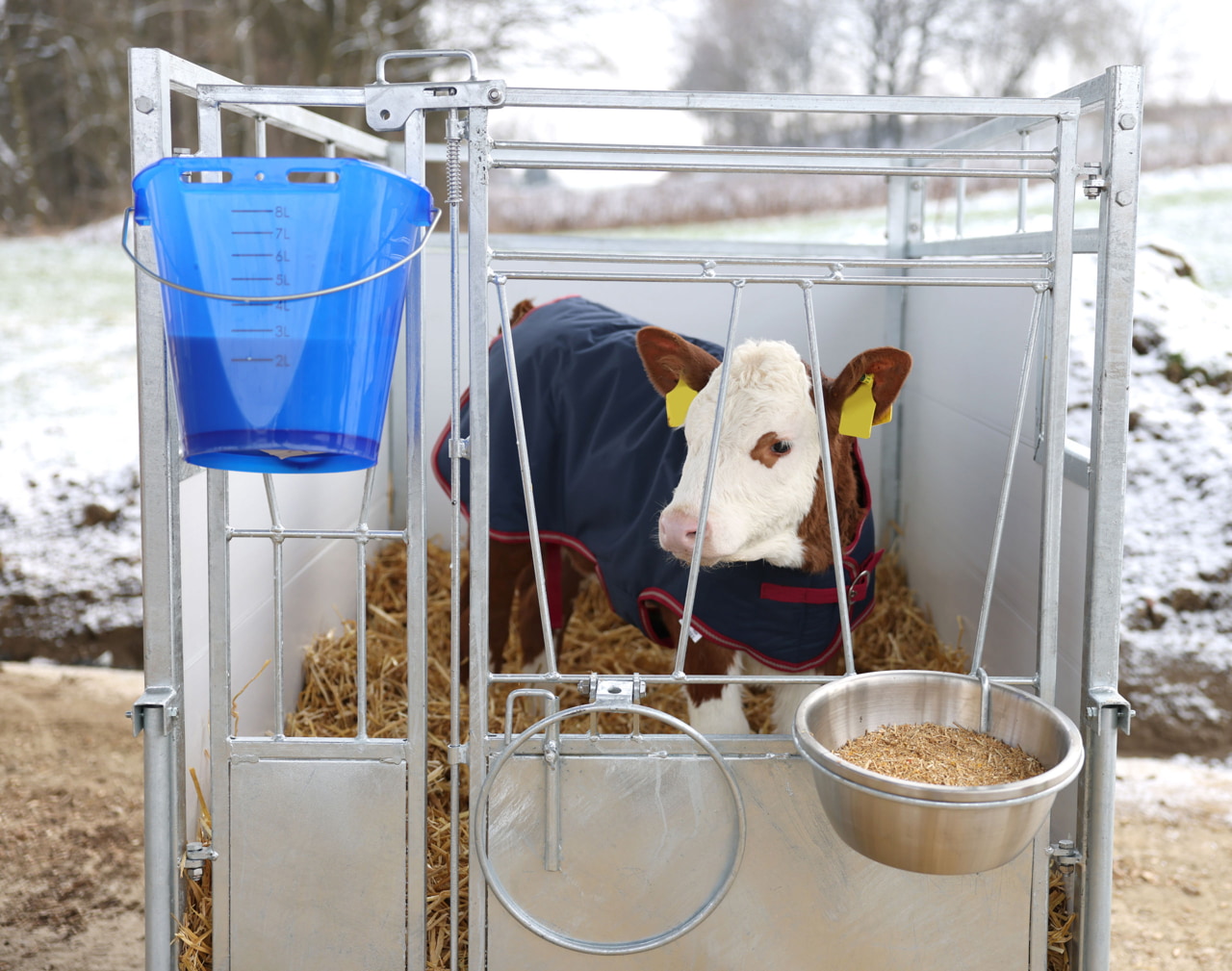 Kerbl Kälberdecke ThermoPlus,70cm - Robustes Schutzgewand für Kälber,perfekt für kalte Außentemperaturen und gesunde Entwicklung.