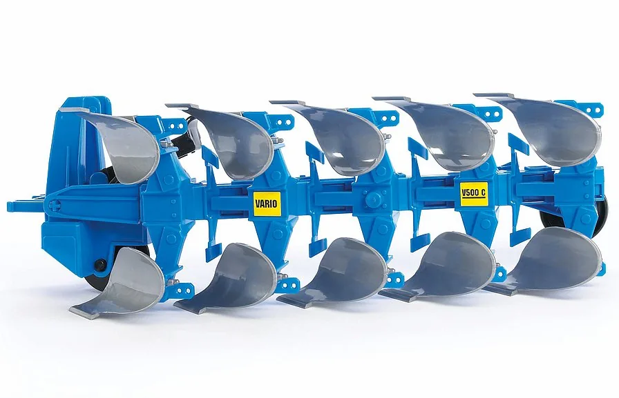 Bruder Lemken Vario V500C Drehpflug in Blau mit fünf Pflugkörpern, Spielzeug im Maßstab 1:16