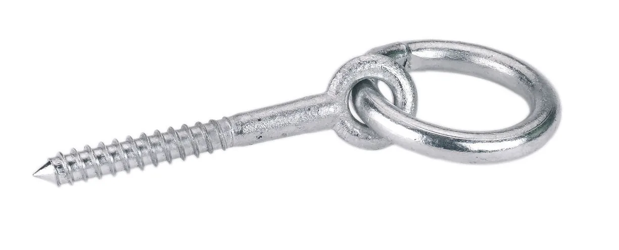 Kerbl Barrenring mit Holzschraube, verzinkter Ring mit Schraubgewinde