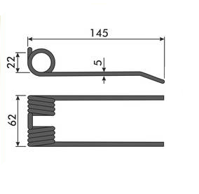 Original Krone Pick-Up Zinken (009381483) Aufnahmezinken für Combi Pack & Vitesse