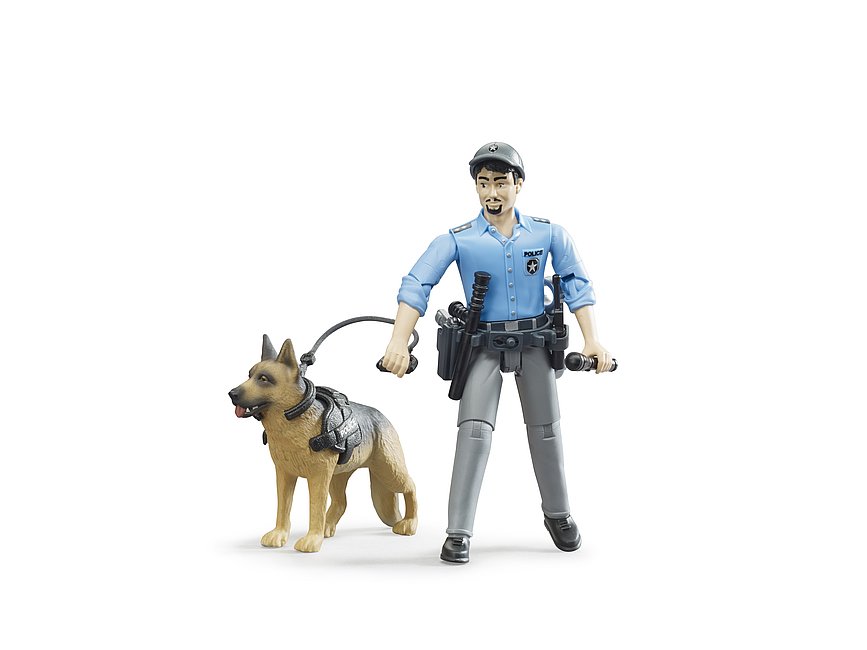 BRUDER 62150 bworld Polizist mit Hund – Realistisches Polizei-Spielset für Kinder ab 4 Jahren BRUDER 62150 bworld Polizist mit Hund – Realistisches Polizei-Spielset für Kinder ab 4 Jahren