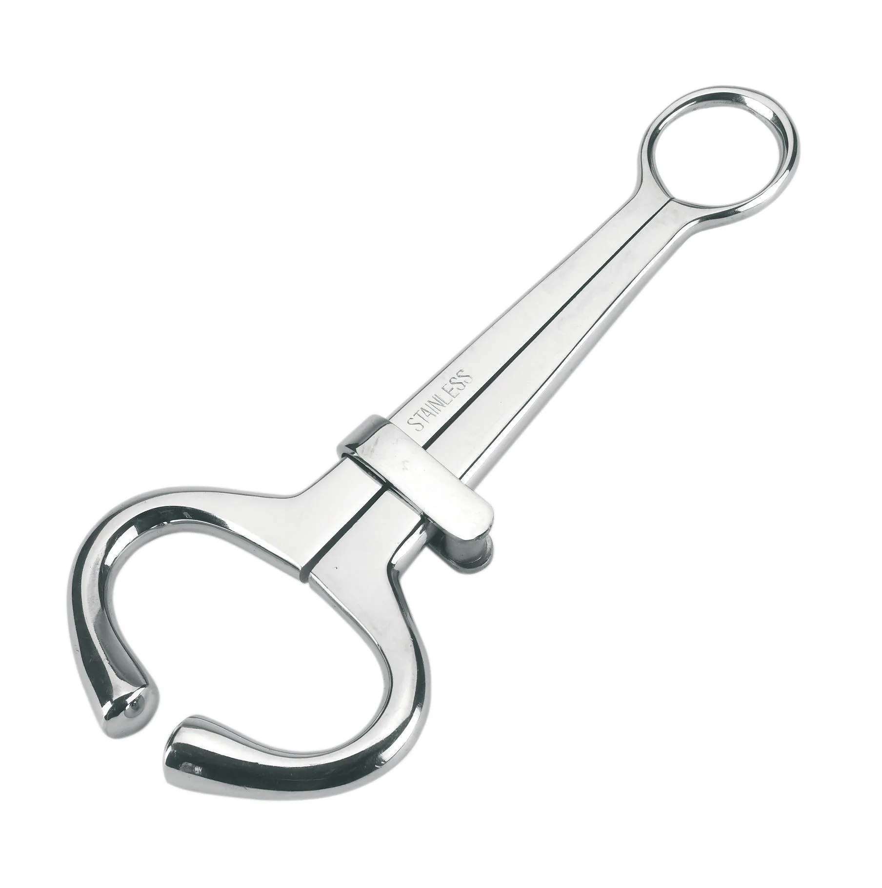 Kerbl Rinderbremse Harms 19 cm aus rostfreiem Edelstahl mit Ring
