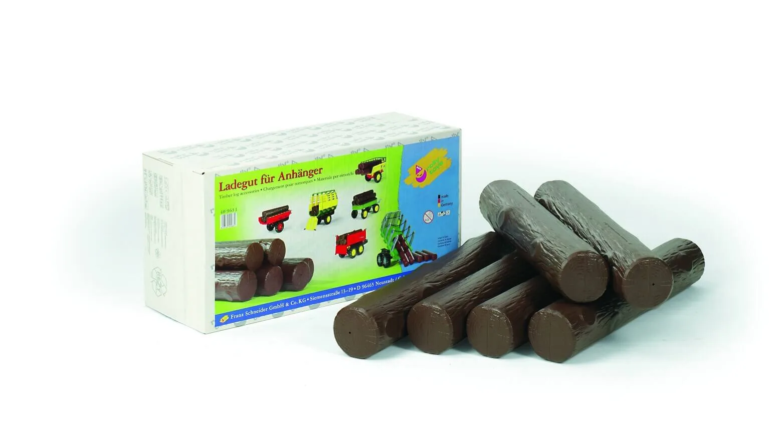 Rolly Toys rollyTimber Ladegut, Holzstämme als Zubehör für Anhänger von Kinder-Traktoren