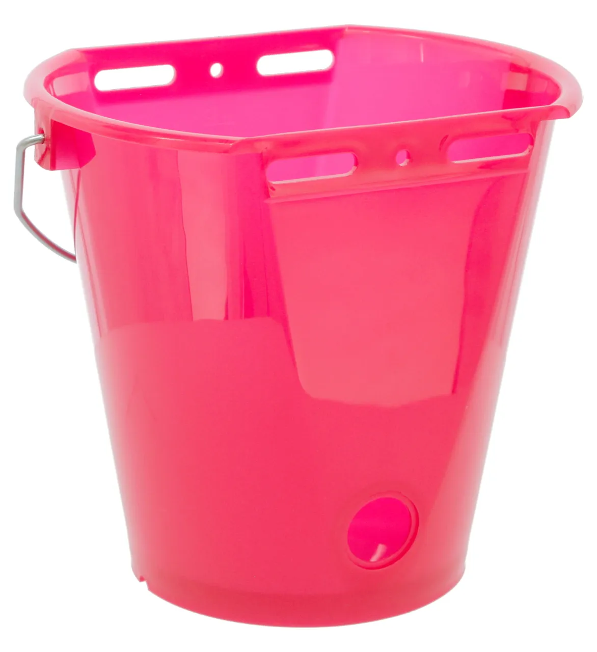 Kerbl Tränkeeimer in Rosa-Transparent mit Skala und Bügelgriff für die Tieraufzucht