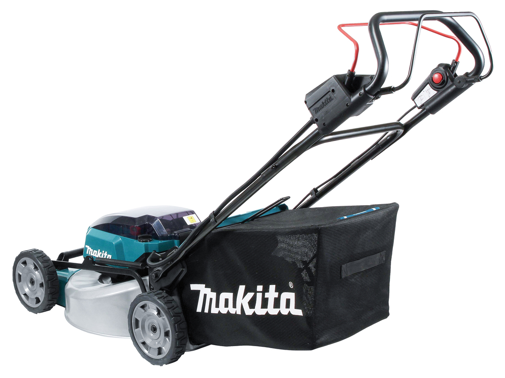 Makita DLM536PT2 Akku-Rasenmäher – 53 cm Selbstfahrender Mäher mit 2 x 18 V 5, 0 Ah Akkus