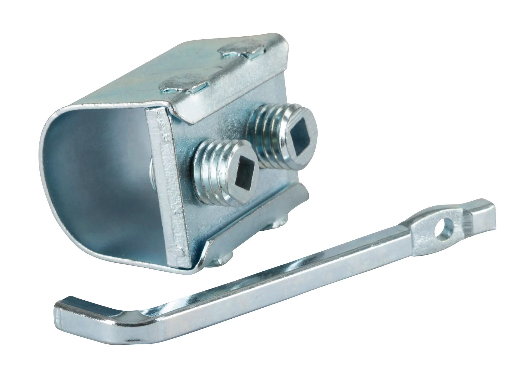 Kerbl Sensenring Typ B aus verzinktem Stahl mit Schlüssel für Metallstiel
