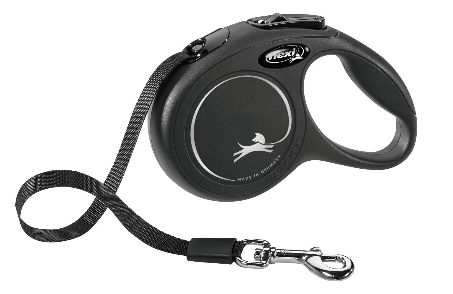 Kerbl Flexi Leine New Classic 3 m für Hunde und Kleintiere bis 12 kg mit Kurzhub-Bremssystem und verchromtem Haken.