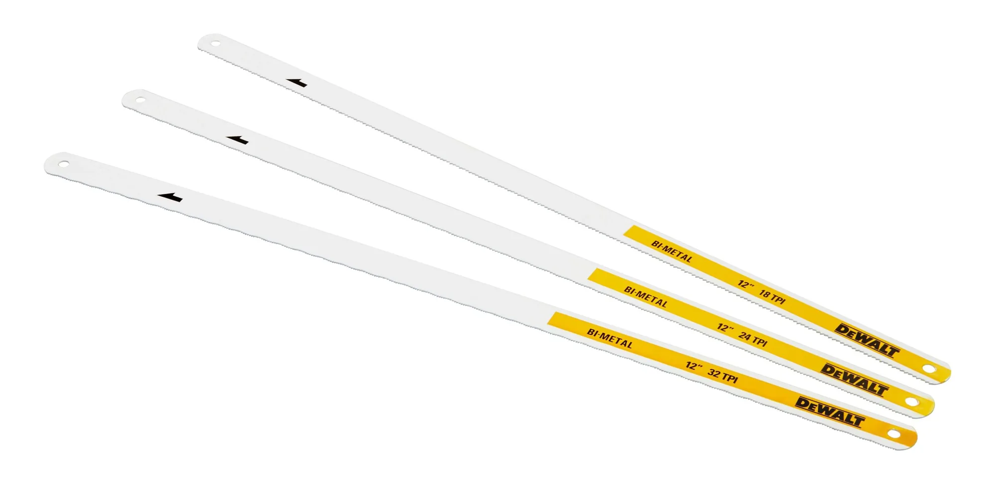 DeWalt DWHT0-20558 Bügelsägeblätter aus Bi-Metall, 3er-Set zum Metallsägen