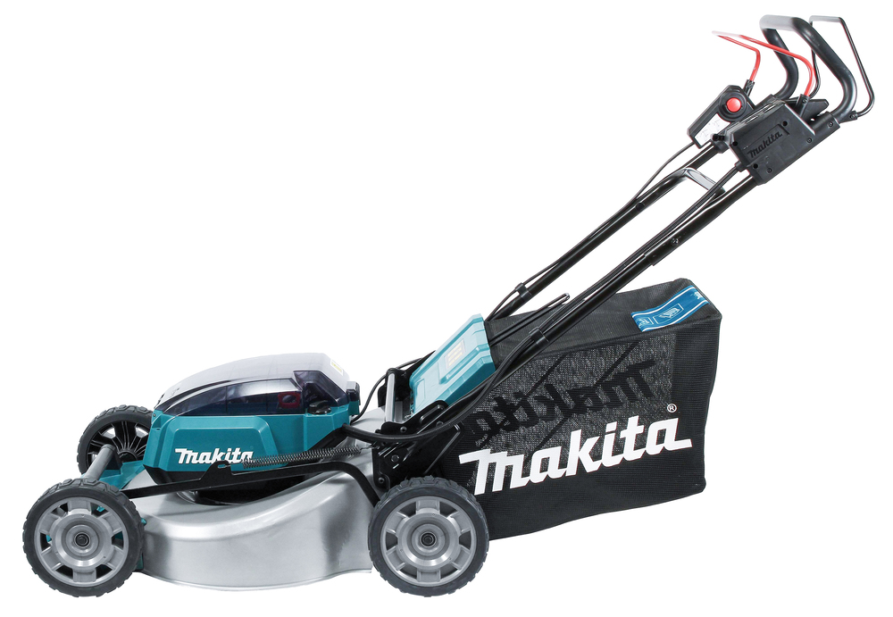 Makita DLM536PT2 Akku-Rasenmäher – 53 cm Selbstfahrender Mäher mit 2 x 18 V 5, 0 Ah Akkus